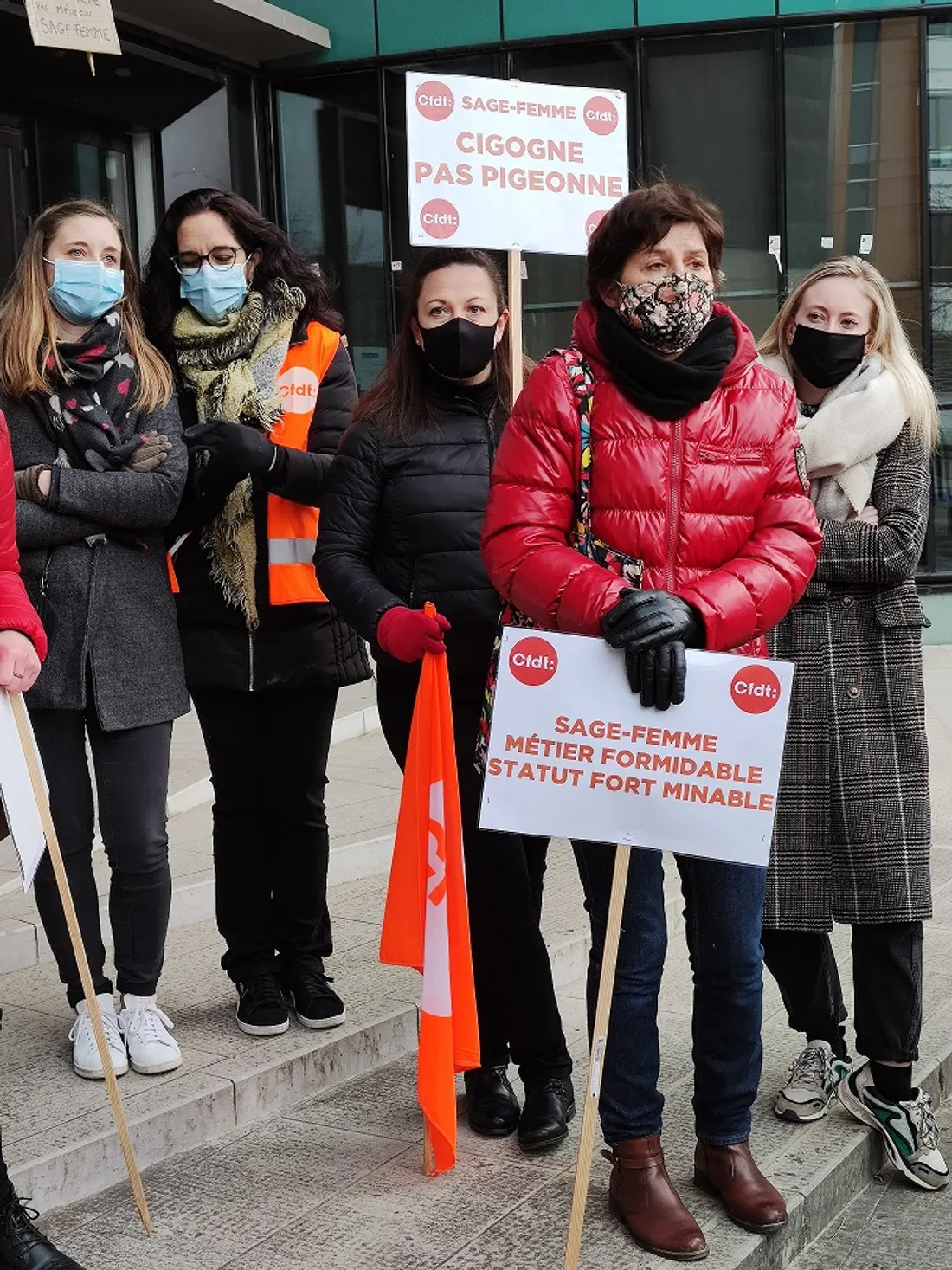 Les sages-femmes de Côte-d’Or, lors d'une précédente manifestation en janvier dernier 